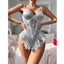 Koronkowe body damskie z falbankami