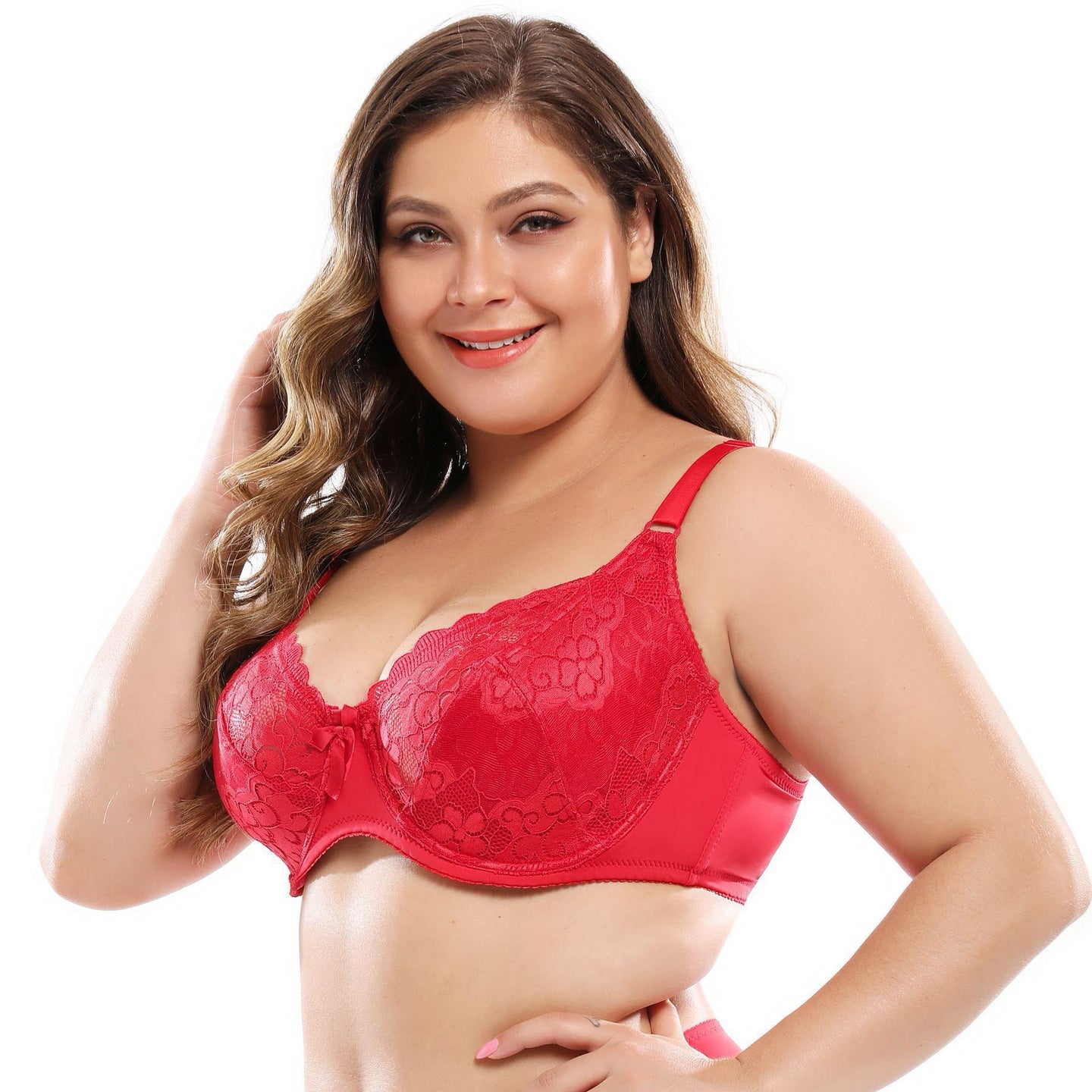 Koronkowy biustonosz plus size