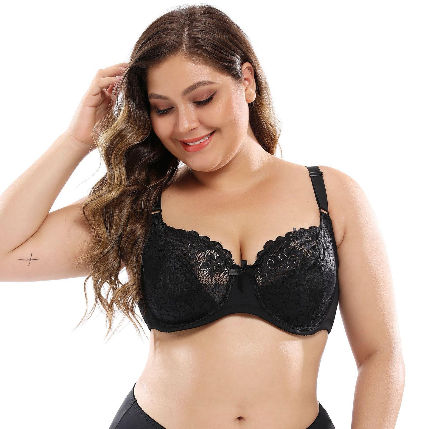 Koronkowy biustonosz plus size