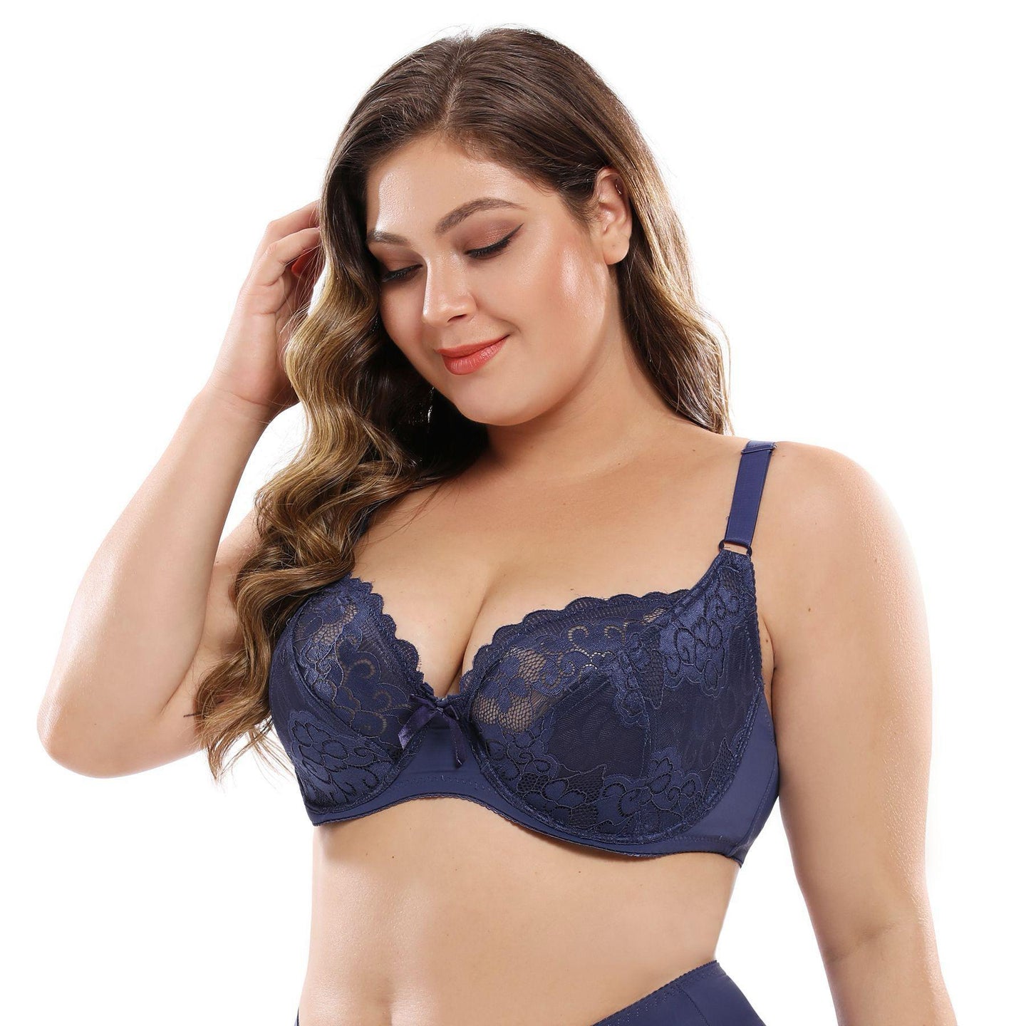 Koronkowy biustonosz plus size