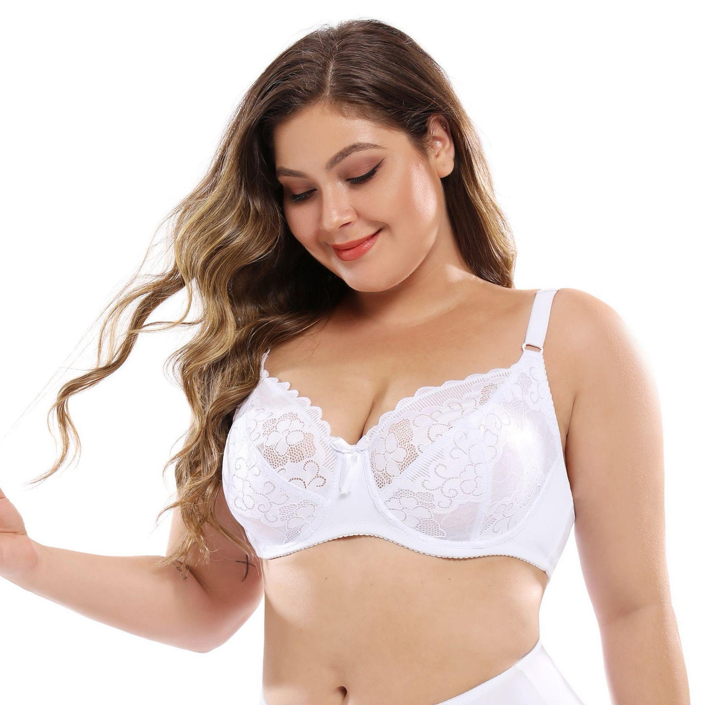 Koronkowy biustonosz plus size