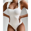 Prążkowane body z falbanką - Luxurie