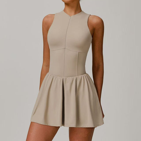 Sukienka sportowa damska z wbudowanym kombinezonem