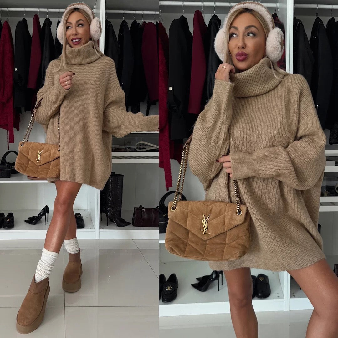 Sweter oversize z golfem – stylowy i przytulny fason na chłodne dni