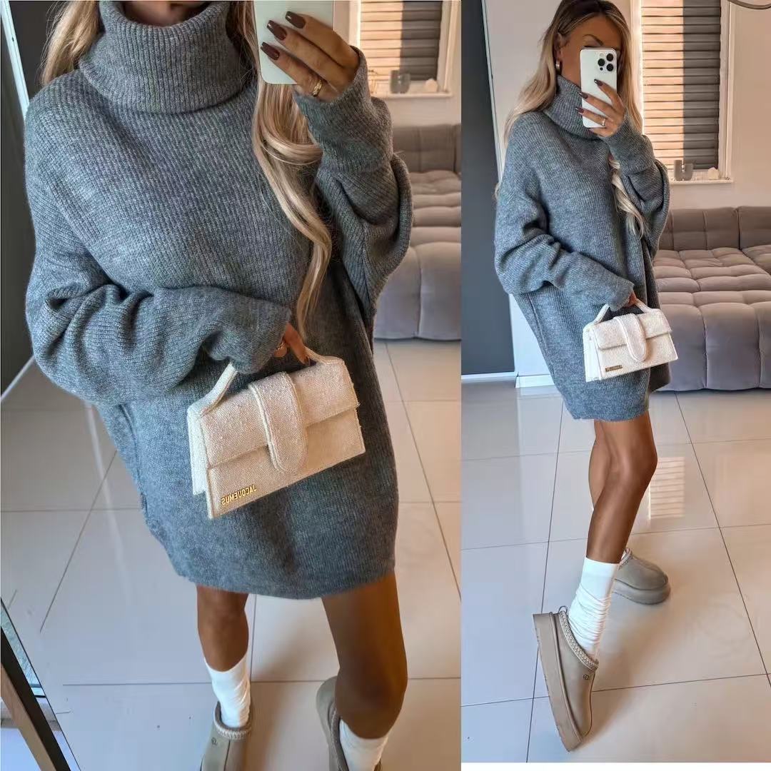 Sweter oversize z golfem – stylowy i przytulny fason na chłodne dni