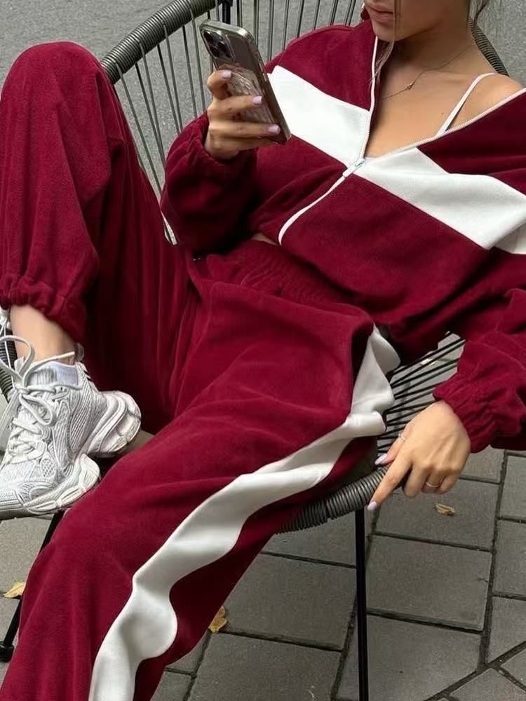 Damski komplet dresowy z zamkiem – zestaw sportowo-casual