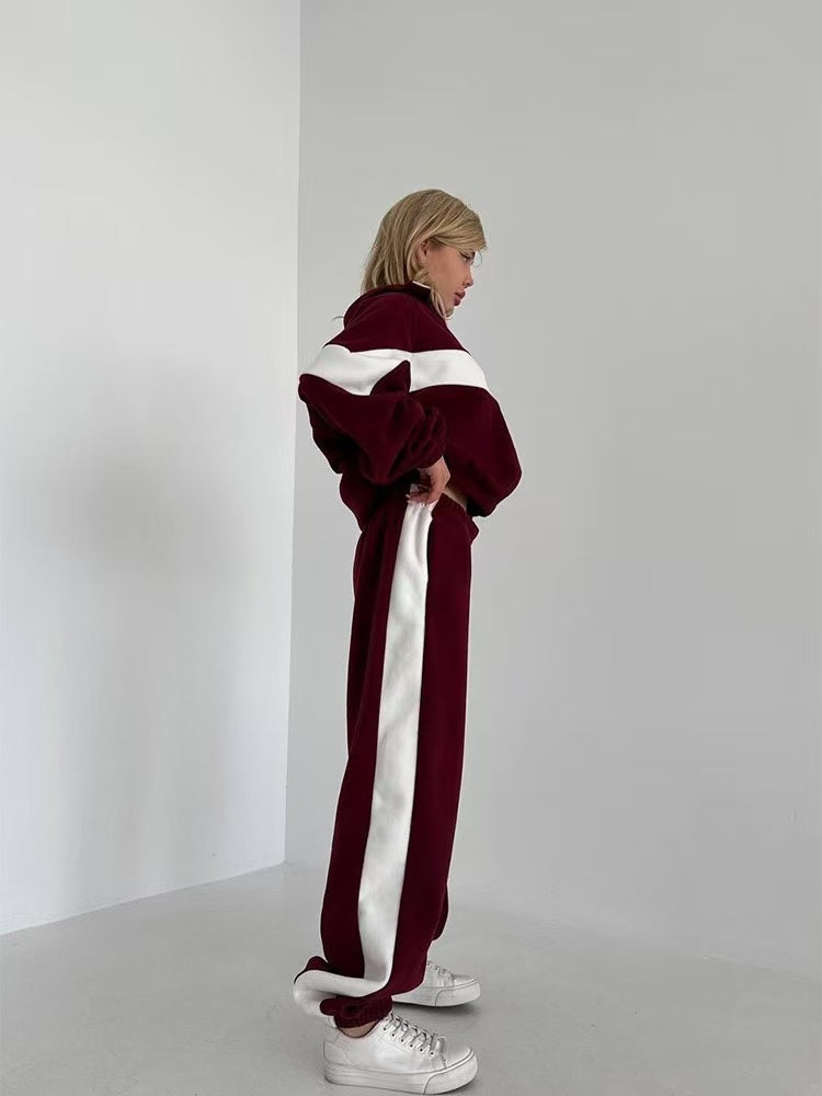 Damski komplet dresowy z zamkiem – zestaw sportowo-casual