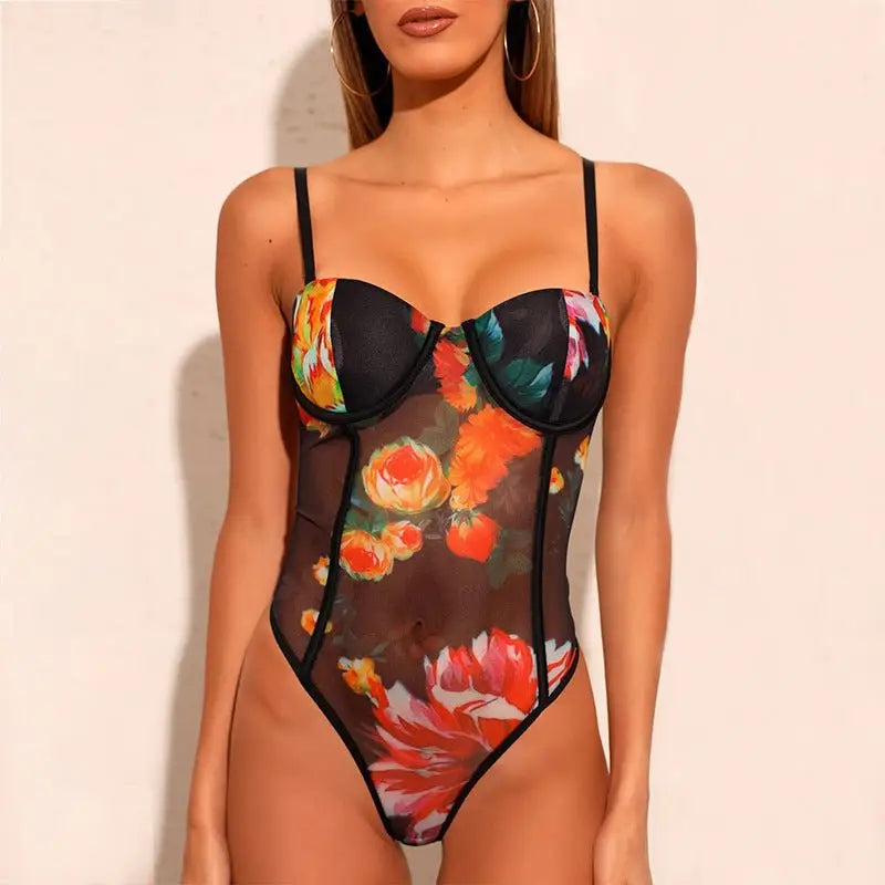 Body w kwiatowy print - Luxurie