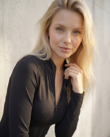 Kombinezon sportowy z długim rękawem i zamkiem